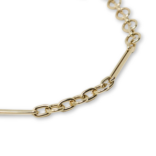 K2 OVAL AND ROUND LARGE LINK CHAIN NECKLACE
