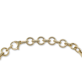 K2 OVAL AND ROUND LARGE LINK CHAIN NECKLACE