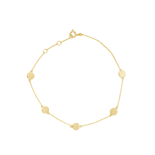5 Gold Dot Bracelet | 10k Gold