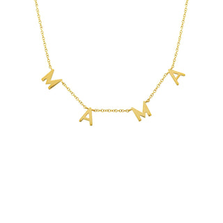 MAMA" GOLD STATION NECKLACE