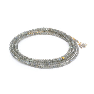 Labradorite Gemstone Wrap Bracelet - Necklace