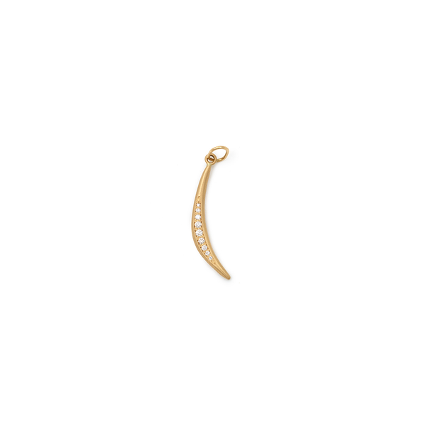 Crescent Moon Diamond Flow Charm