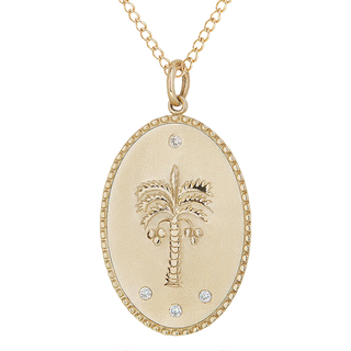 Date Palm Traveler's Token Necklace | 10k