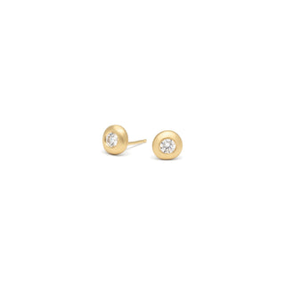 Diamond Bezel Stud Earrings ~0.20tcw