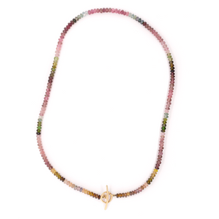 *Limited Edition* Watermelon Tourmaline Toggle Necklace