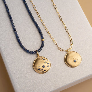 Luna Star Coin Paper Clip Necklace