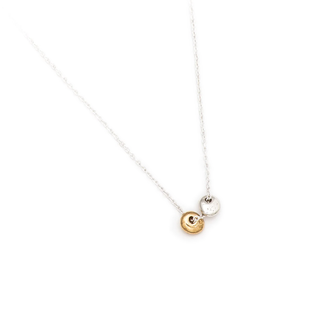 Double "Chip" Luck Silver + Gold Necklace