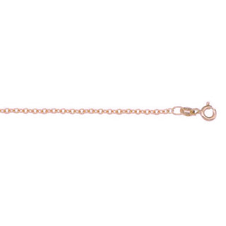 1mm Light Open Cable Link Chain | 14k Rose Gold
