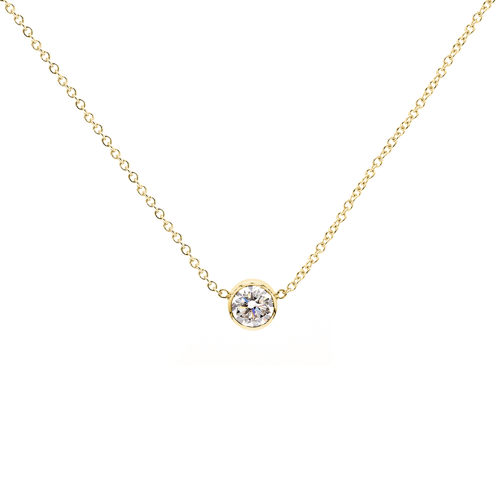 0.50ct Lab Diamond Bezel Set Necklace – Anne Sportun Fine