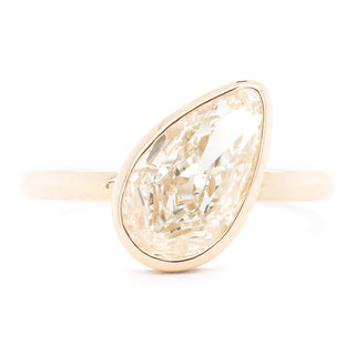 2.12ct Antique Pear Diamond 'Tilted Piper' Ring