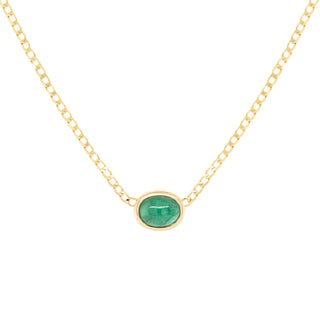 'Archive' 2.75ct Oval Cabochon Emerald Necklace