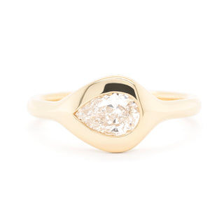 No.14 'Archive' 0.54ct Pear Signet Ring