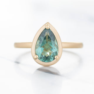 No.30 'Archive' 1.49ct Pear Green Tourmaline Ring