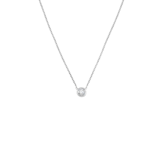 Bezel Diamond Necklace | 14k Gold