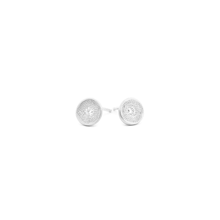 Mini 'Stardust' Circle Diamond Center Earrings
