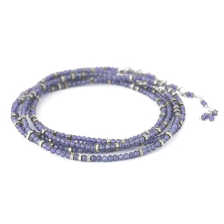 Iolite Wrap Bracelet - Necklace