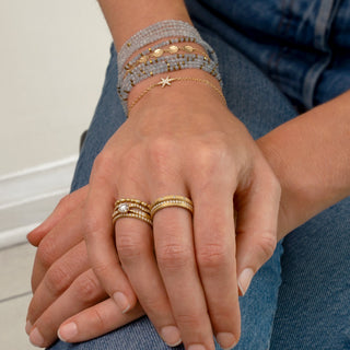 5 Hammered Disc Bracelet - Anne Sportun Fine Jewellery