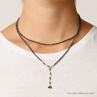 Slate Moonstone Wrap Bracelet - Necklace