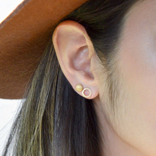 Open 'Lilydust' Diamond Stud Earrings