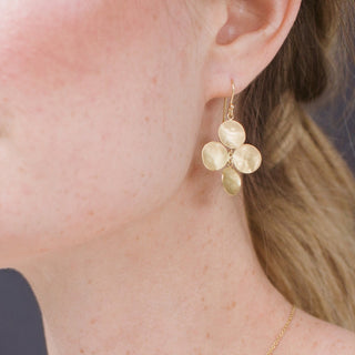 Concave Disc Charm Hook Earrings - Anne Sportun Fine Jewellery