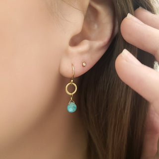 Single Seed Diamond Stud Earrings