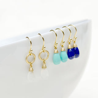 Teardrop Gemstone Drop Earrings - Anne Sportun Fine Jewellery