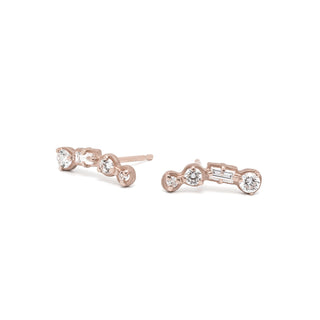 4 Stone Round and Baguette Diamond Climbers