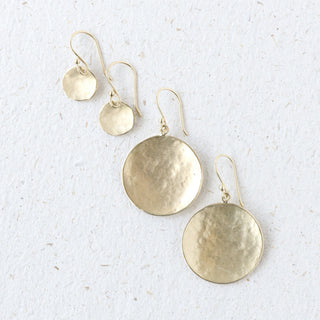 Petite Gold Round Disc Earrings - Anne Sportun Fine Jewellery
