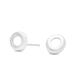 Dot Luck Stud Earrings - Silver