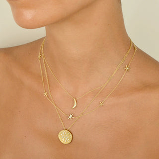 Pave Crescent Necklace