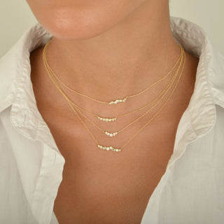 Cascade Diamond Bar Necklace
