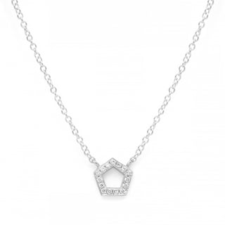 Mini Pave Pentagon Necklace - Anne Sportun Fine Jewellery