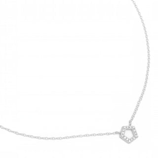 Mini Pave Pentagon Necklace - Anne Sportun Fine Jewellery