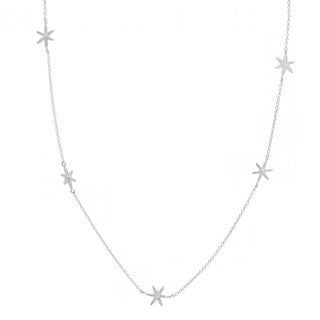 Scattered Diamond Star Necklace