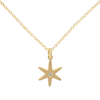 Diamond Center Star Necklace - Anne Sportun Fine Jewellery