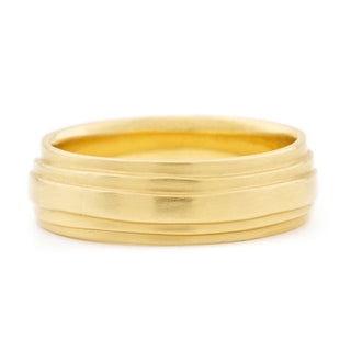 Gold 'Wrap' Level Texture Band 6.4mm
