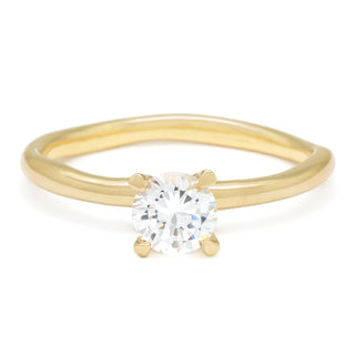 Solitaire Bridal Mount with Wonky Band - Anne Sportun Fine Jewellery
