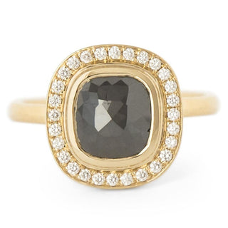 One of a Kind Black Rosecut Diamond Ring - Anne Sportun Fine Jewellery
