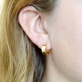 14.5mm Double Chubby Huggie Earring | 10k