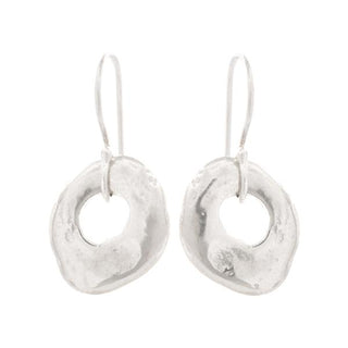 "Sense" Luck Hook Earrings - Silver
