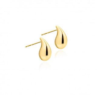 Chunky Tear Drop Stud Earrings | 10k Gold
