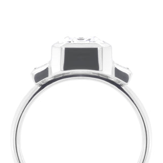 Custom 'Bethany' 3.01ct Emerald Cut & Baguette Diamond Ring