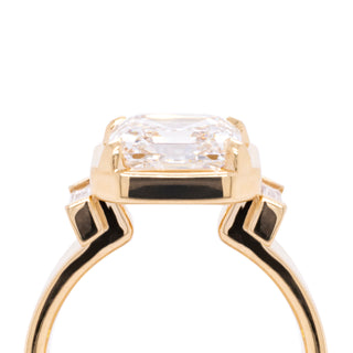 Custom 3.52ct Asscher Trinity "Haley" Ring