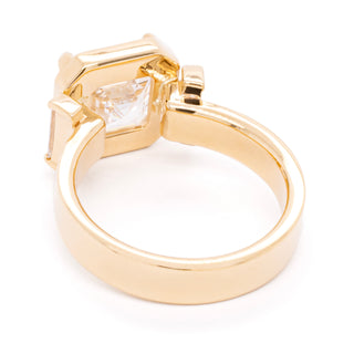 Custom 3.52ct Asscher Trinity "Haley" Ring