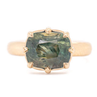 Custom 2.90ct Cushion Sapphire 8 Claw "Haley" Ring
