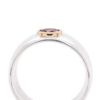 Custom Oval Ruby Bezel Set 7mm Band