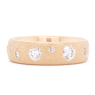 Custom Dancing Diamond Domed 6mm Stardust Band