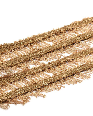 1C002 GOLD FRINGE TIED LARIAT NECKLACE