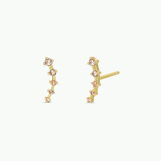 Crawler Studs | Champagne CZ | Gold Vermeil