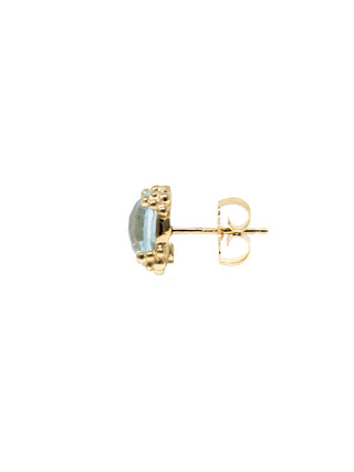 Blue Topaz Dew Drop Mini Cluster Studs